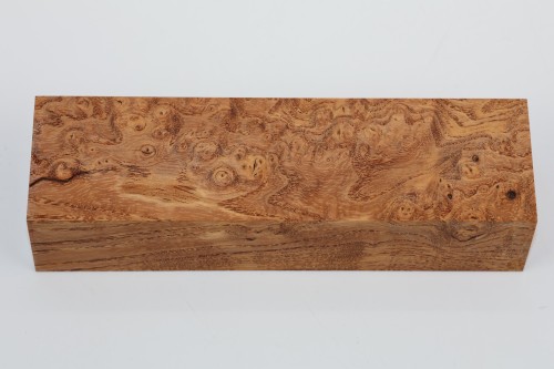 Jesion czeczot Burl Ash jasnobrązowe stabilizowane drewno na rękojeść noża light brown stabilized wood for knife
