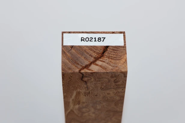 Jesion czeczot Burl Ash jasnobrązowe stabilizowane drewno na rękojeść noża light brown stabilized wood for knife