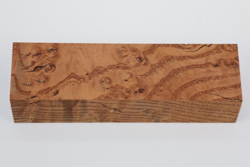 Jesion czeczot Burl Ash jasnobrązowe stabilizowane drewno na rękojeść noża light brown stabilized wood for knife