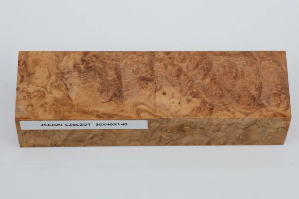 Jesion czeczot Burl Ash stabilizowane drewno na rękojeść noża stabilized wood for knife
