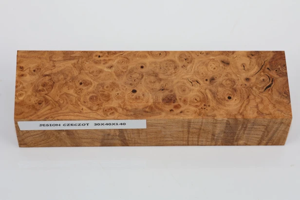 Jesion czeczot Burl Ash stabilizowane drewno na rękojeść noża stabilized wood for knife