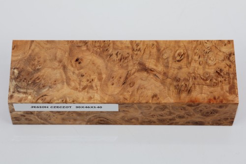Jesion czeczot Burl Ash stabilizowane drewno na rękojeść noża stabilized wood for knife