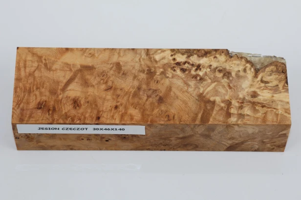 Jesion czeczot Burl Ash stabilizowane drewno na rękojeść noża stabilized wood for knife