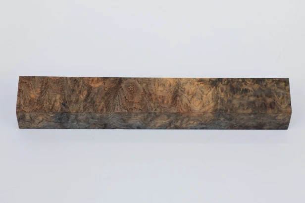 Jesion czeczot Burl Ash antracytowo-karmelowe stabilizowane drewno do toczenia na długopis anthracite-caramel stabilized wood for pen blank