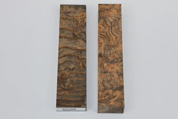 Jesion czeczot Burl Ash antracytowo-karmelowe stabilizowane drewno do toczenia na długopis anthracite-caramel stabilized wood for pen blank