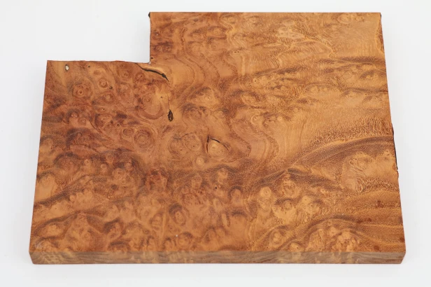 Jesion czeczot Burl Ash jasnobrązowe stabilizowane drewno na biżuterię light brown stabilized wood for jewelry