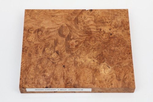 Jesion czeczot Burl Ash jasnobrązowe stabilizowane drewno na biżuterię light brown stabilized wood for jewelry