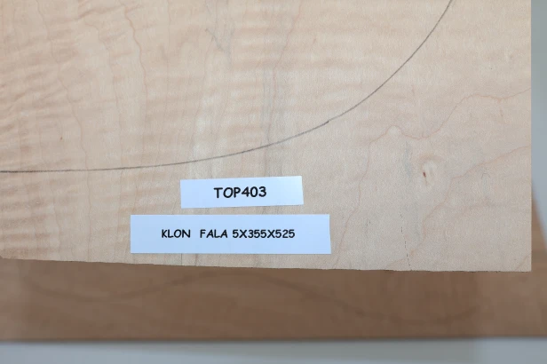 Klon Fala Flame Maple drewniany top na gitarę guitar top