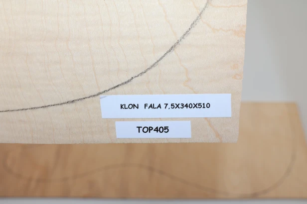 Klon Fala Flame Maple drewniany top na gitarę guitar top