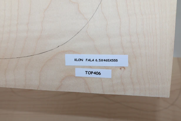 Klon Fala Flame Maple drewniany top na gitarę guitar top