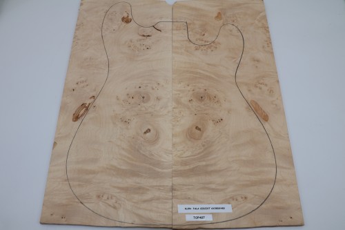 Klon Fala Czeczot Flame Burl Maple drewniany top na gitarę guitar top