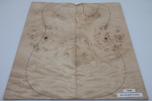 Klon Fala Czeczot Flame Burl Maple drewniany top na gitarę guitar top