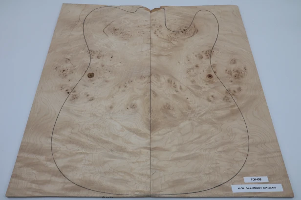 Klon Fala Czeczot Flame Burl Maple drewniany top na gitarę guitar top