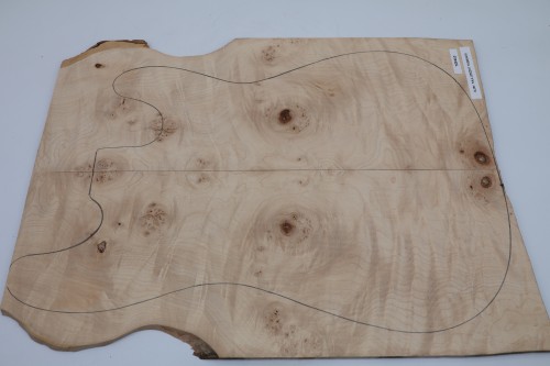 Klon Fala Czeczot Flame Burl Maple drewniany top na gitarę guitar top