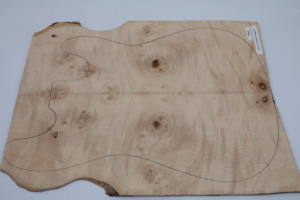 Klon Fala Czeczot Flame Burl Maple drewniany top na gitarę guitar top