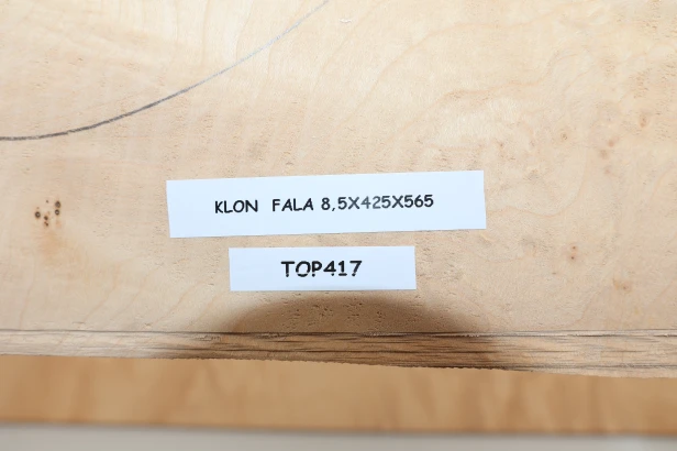 Klon Fala Flame Maple drewniany top na gitarę guitar top