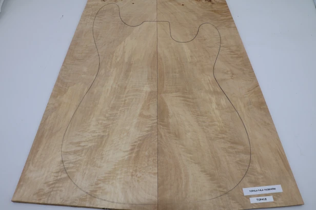 Topola Fala Flame Poplar drewniany top na gitarę guitar top