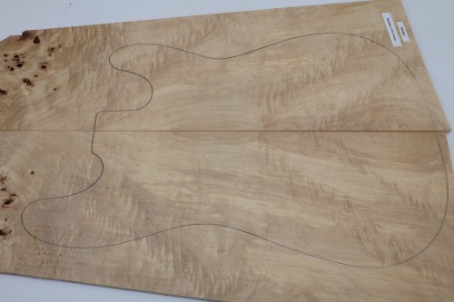 Topola Fala Flame Poplar drewniany top na gitarę guitar top