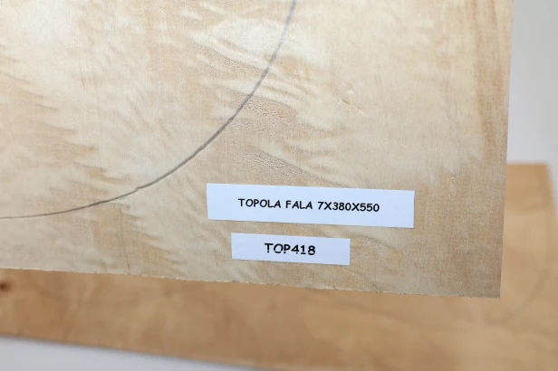 Topola Fala Flame Poplar drewniany top na gitarę guitar top