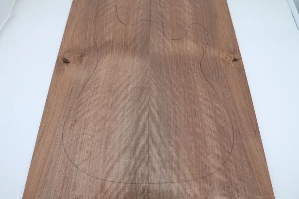 Orzech Kaukaski Fala Flame Caucasian Walnut drewniany top na gitarę guitar top