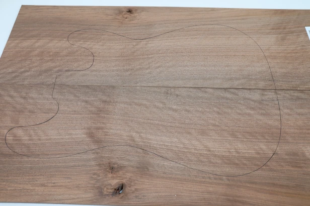 Orzech Kaukaski Fala Flame Caucasian Walnut drewniany top na gitarę guitar top