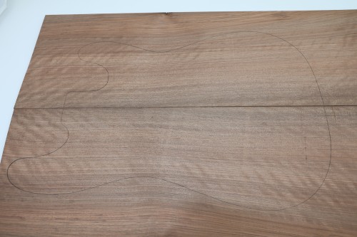Orzech Kaukaski Fala Flame Caucasian Walnut drewniany top na gitarę guitar top