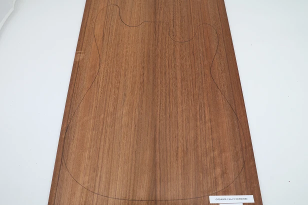 Ovangkol Shedua Amazique Fala Flame drewniany top na gitarę guitar top