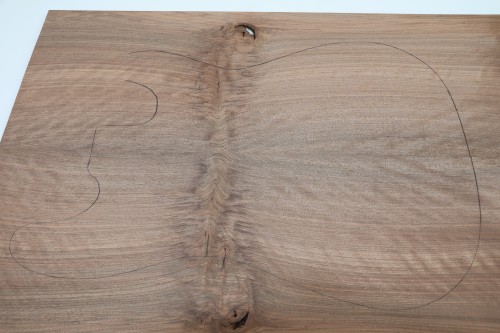 Orzech Kaukaski Fala Flame Caucasian Walnut drewniany top na gitarę guitar top