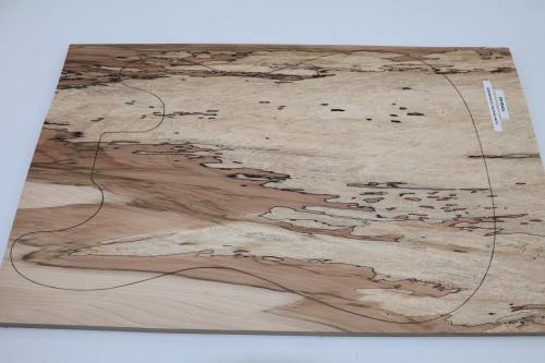 Klon Spalted Maple drewniany top na gitarę guitar top