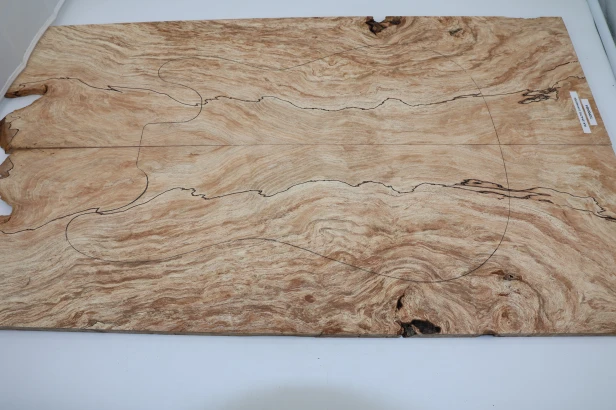 Buk Spalted Beech Wood drewniany top na gitarę guitar top