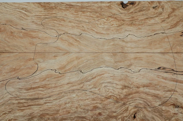 Buk Spalted Beech Wood drewniany top na gitarę guitar top