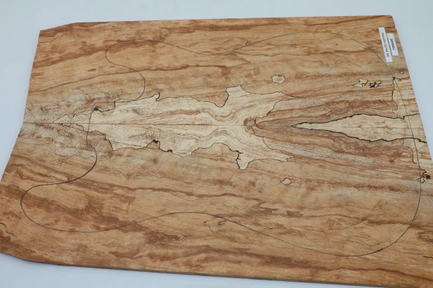 Buk Spalted Beech Wood drewniany top na gitarę guitar top