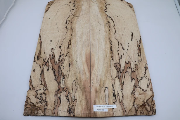 Klon Spalted Maple drewniany top na gitarę guitar top