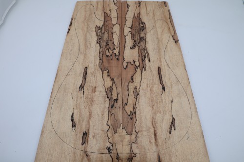 Klon Spalted Maple drewniany top na gitarę guitar top