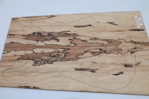 Klon Spalted Maple drewniany top na gitarę guitar top