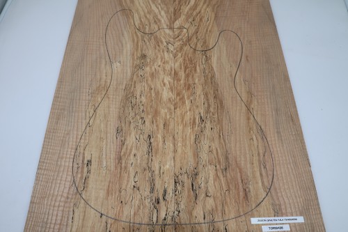 Jesion Spalted Fala Flame Ash drewniany top na gitarę guitar top