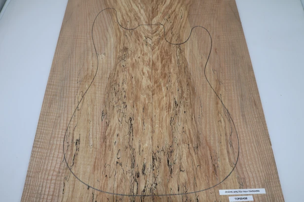 Jesion Spalted Fala Flame Ash drewniany top na gitarę guitar top