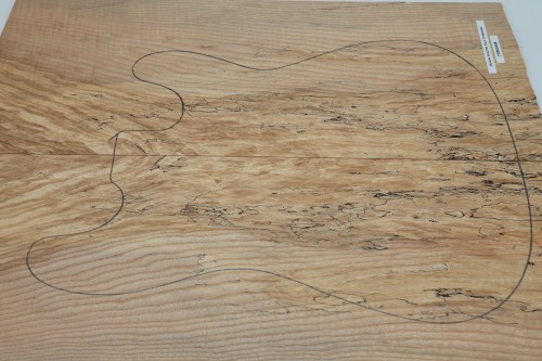 Jesion Spalted Fala Flame Ash drewniany top na gitarę guitar top