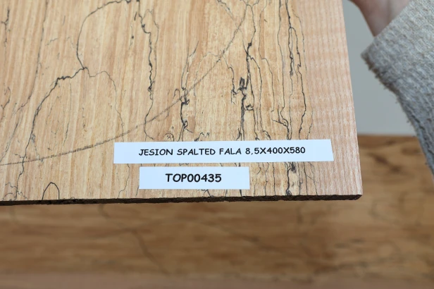 Jesion Spalted Fala Flame Ash drewniany top na gitarę guitar top