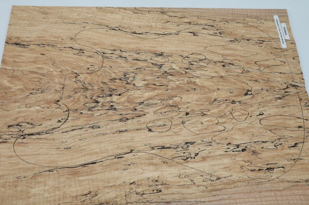 Jesion Spalted Fala Flame Ash drewniany top na gitarę guitar top