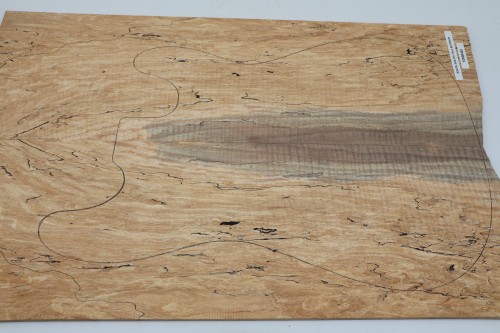 Jesion Spalted Fala Flame Ash drewniany top na gitarę guitar top