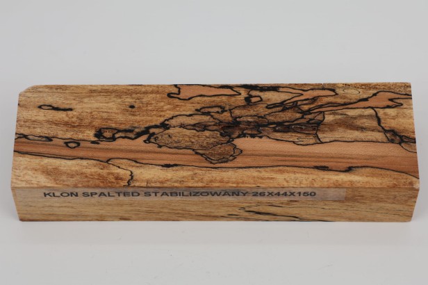 Klon spalted stabilizowany drewno na rękojeść Virgin Wood