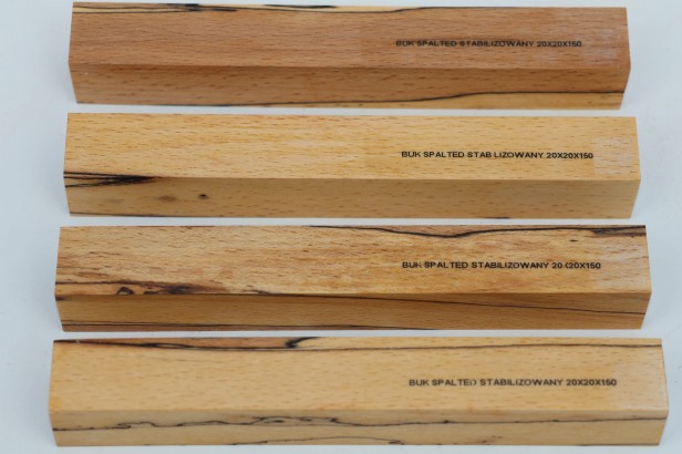 Buk spalted stabilizowany drewno do toczenia na długopis pen blank