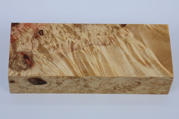 Klon jesionolistny czeczot stabilizowany drewno na rękojeść noża