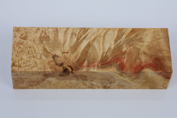 Klon jesionolistny czeczot stabilizowany drewno na rękojeść noża