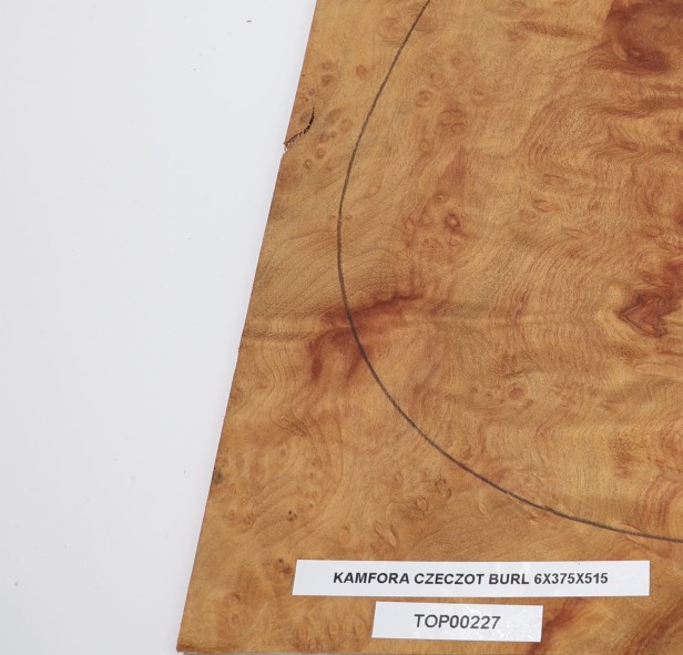 Kamfora czeczot camphor burl top na gitarę guitar top